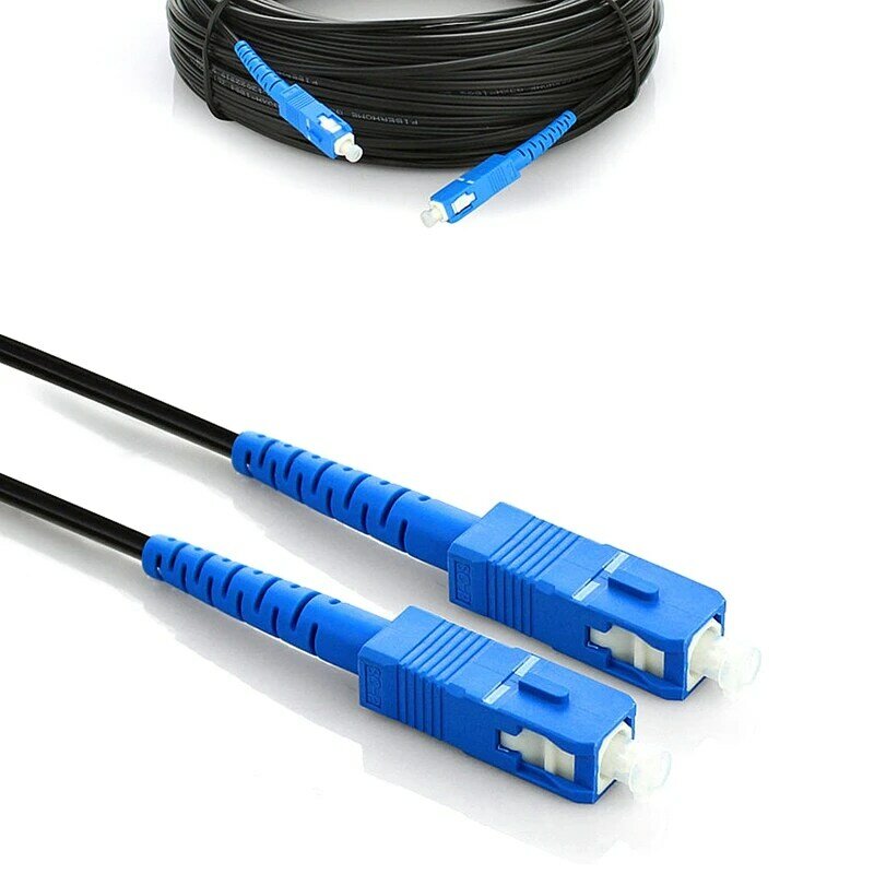 Fiber Optic Drop Cable SC Single Mode Simplex Outdoor Optical Fibre Optic Drop Cord FTTH Drop Patch Cable