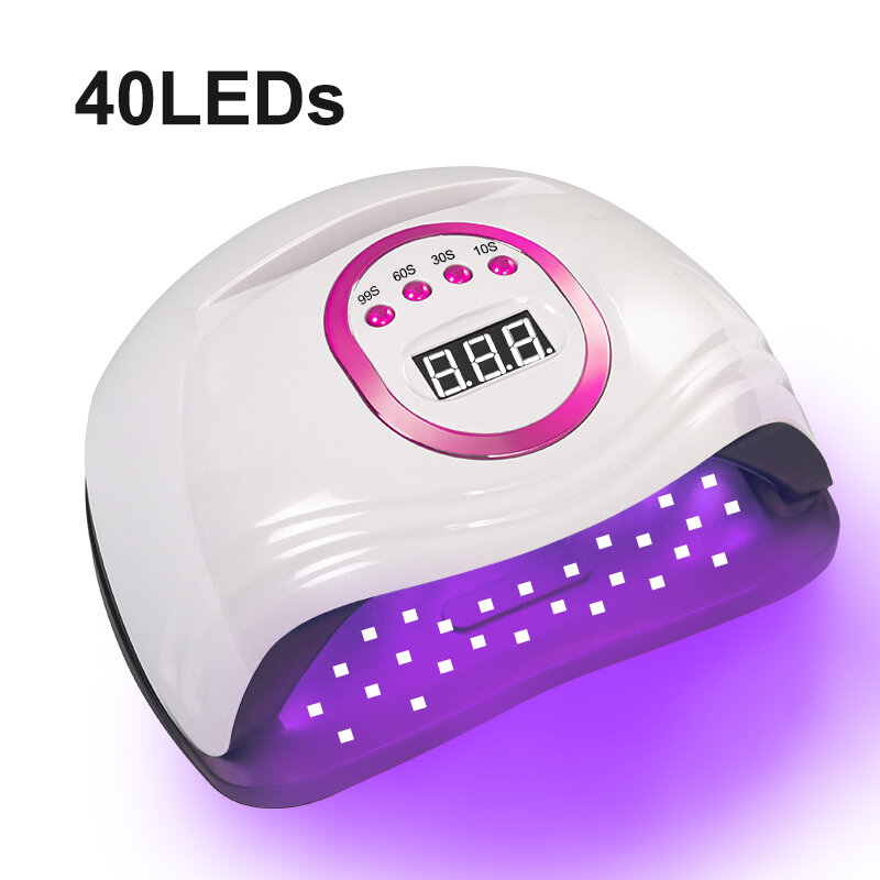 Lampe à ongles UV LED 40LED, polymérisation de toutes sortes de Gels avec capteur infrarouge, 4 réglages de synchronisation, sèche-ongles pour Salon, équipement d'art des ongles