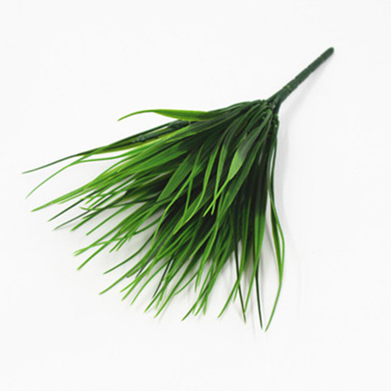 10 Uds hierba verde Artificial planta plástico Artificial flor boda decoración de la Mesa de la sala de decoración