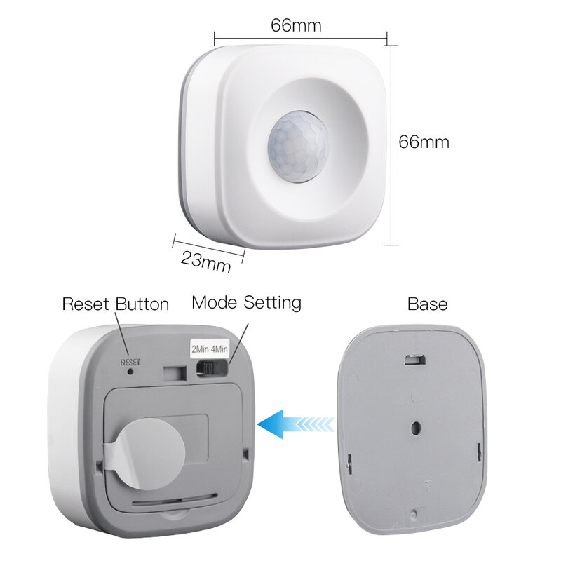Sensor de movimiento inteligente wifi PIR para alarma, Detector de movimiento humano, para Smart Life, Tuya, Alexa y Google Home, IFTTT