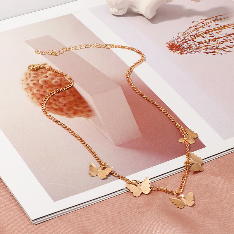 ONEINALL – collier de soirée sans manches pour femme, accessoire en alliage d'or, magnifique, papillon, à la mode, nouvelle collection 2021