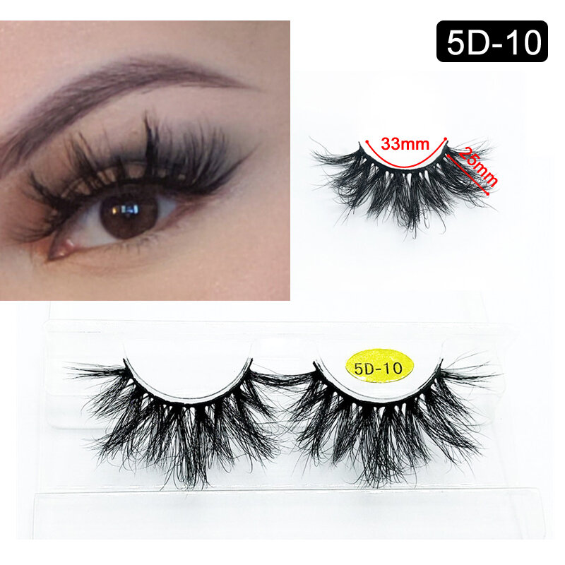 5D Mink Lashes Strips ขนตาบรรจุภัณฑ์ Dramatic Lashes 25 มม.ขนตาปลอมจำนวนมากยาวหนาตาแต่งหน้าอุปกรณ์เสริม