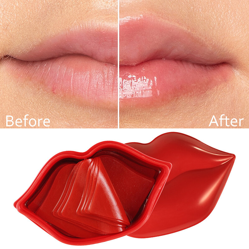 Máscara para el cuidado de los labios, mascarilla hidratante de cereza, nutritiva, antisecado, reduce las líneas de los labios, mejora TSLM1, 20 unids/caja