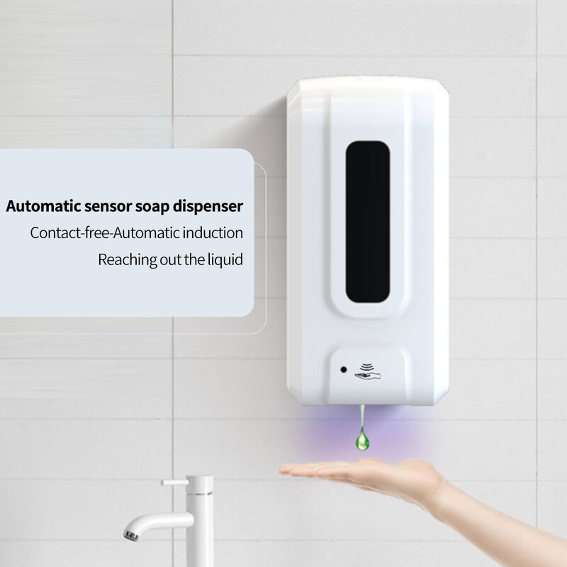 1200ML Wall-Mounted Soap Dispenser, Infrared Intelligent Sensor Soap Dispenser, Hand Sanitizer, Non-Contact Soap Dispenser