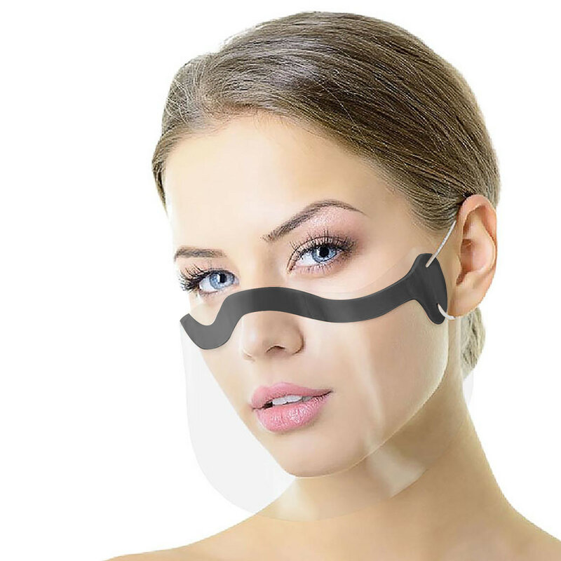 Unissex masculino feminino durável máscara facial combinar plástico reutilizável claro máscara protetor respirável venda quente mascherine maseczki