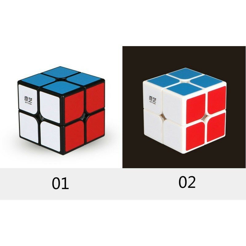 Qiyi 2x2 cubo mágico 2 por 2 cubo 50mm velocidade bolso adesivo quebra-cabeça cubo profissional brinquedos educativos para crianças cubo cubo cubo