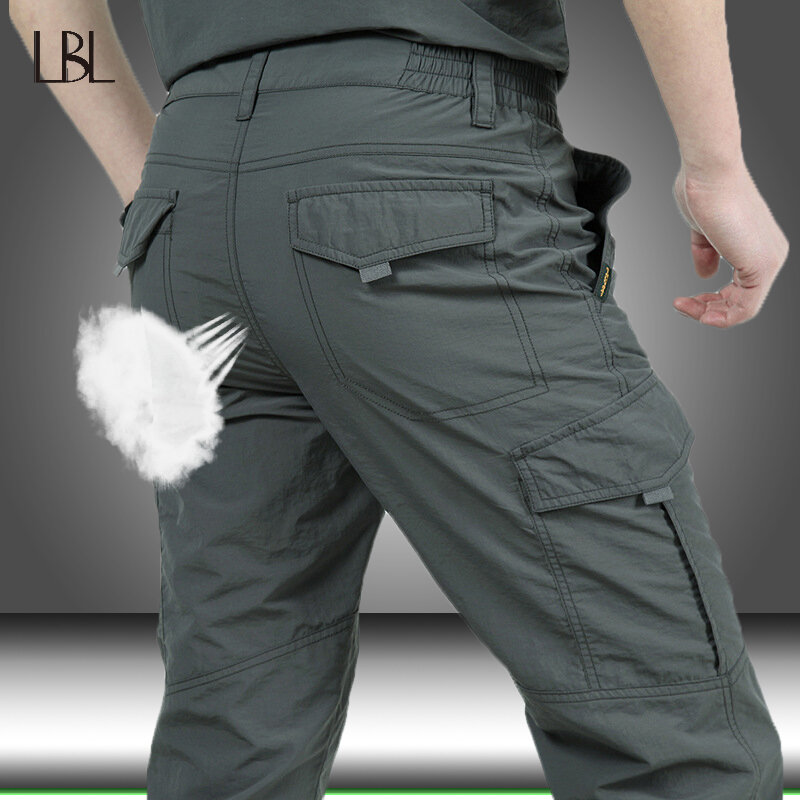 Spodnie taktyczne męskie spodnie letnie Casual Army styl wojskowy męskie spodnie Cargo wodoodporne spodnie Quick Dry męskie dno