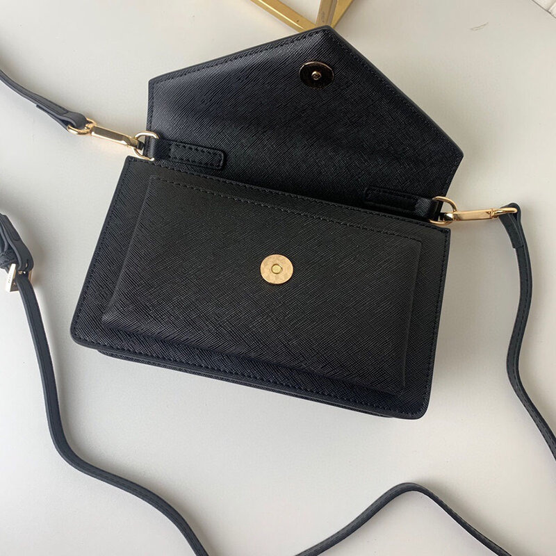 PD Women's Handbag Fashion Cross-Body Bag Luxury Brand LOGO Top Quality Cofskin Magnetic Buckle Design Single Shoulder Bag