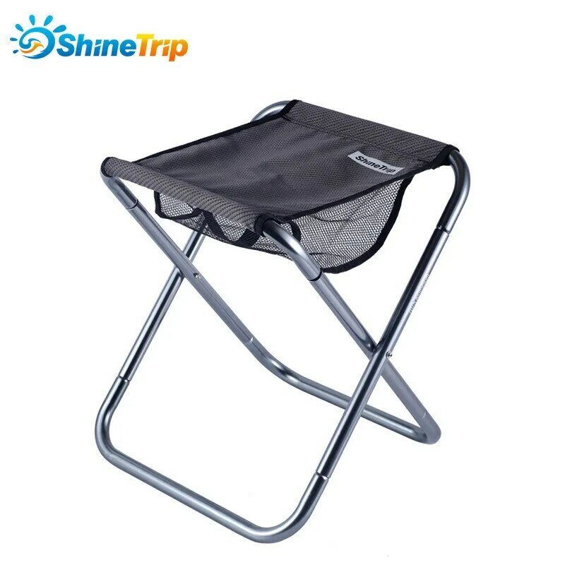 Shineway-cadeira dobrável portátil de alta duração, assento para acampamento, pesca e atividades ao ar livre, dobrável, de alumínio