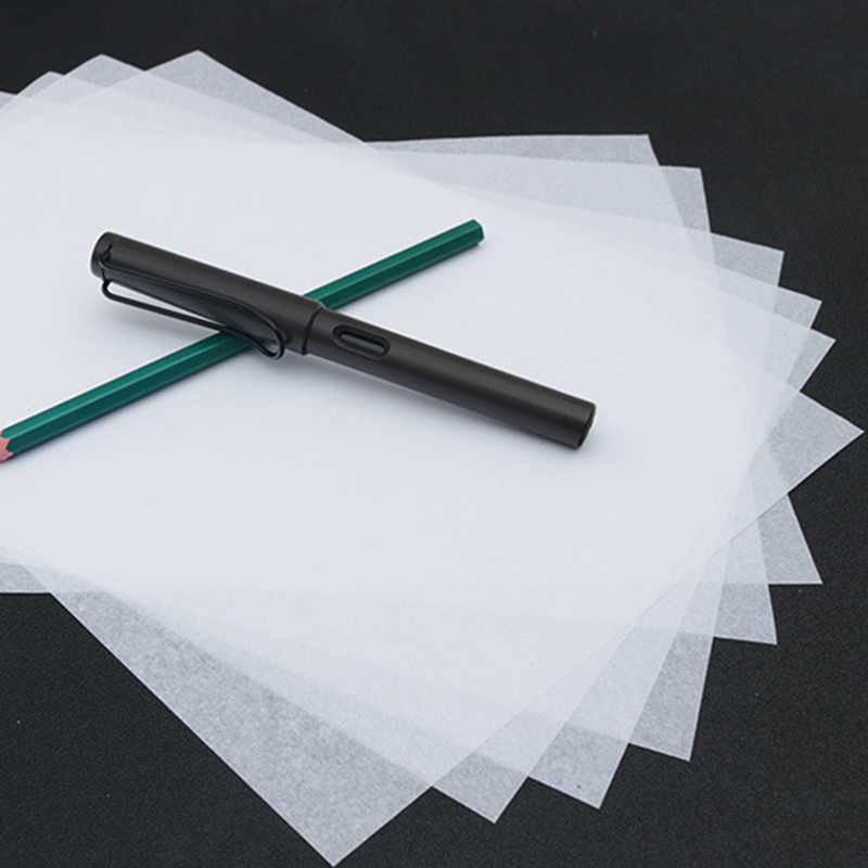 100 pces 16k translúcido papel de rastreamento de cópia de caligrafia escrita de desenho de papel