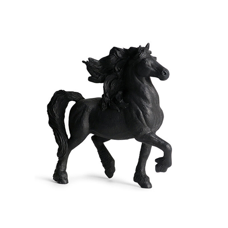 Diskon Besar Simulasi Model Hewan Ternak Kuda Hitam Murni PVC Tokoh Aksi Mainan Edukasi Anak-anak Laki-laki Mengumpulkan Hadiah Mainan