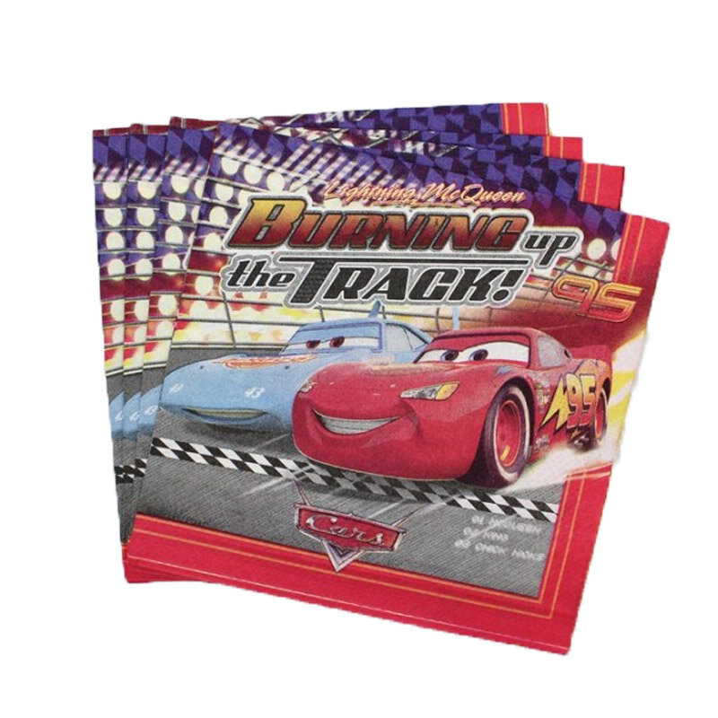 Disney Cars Lightning Mcqueen Baby Happy Birthday Party Supplies Decoration Set Disposable Tableware Tablecloth Plate Cup Banner