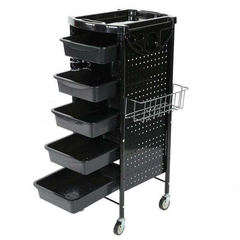 6 Tiers Storage Rack Trolley Cart With Wheels For Hair Salon & Beauty Salons Trolly Stand Hair Styling Tool Barber Accessory