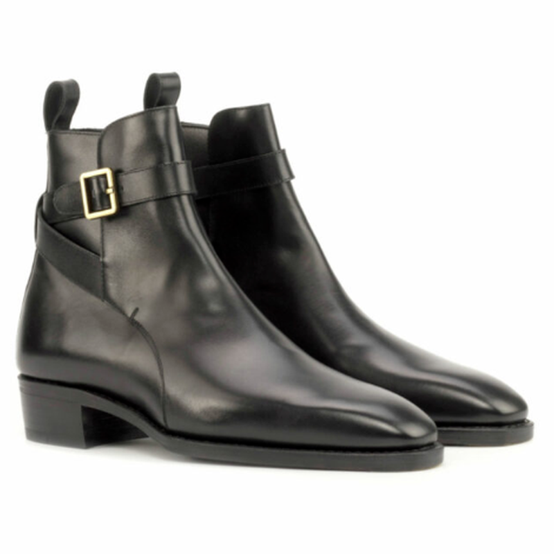 جديد وصول Hot البيع الرجال الأحذية بولي Leather الجلود مشبك حزام موضة الأعمال عادية العصرية تشيلسي الأحذية Zapatos دي Hombre KE509