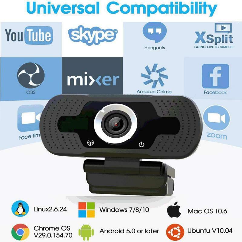 Веб-камера W8 Full HD 1080P USB2.0 компьютерная с микрофоном HD