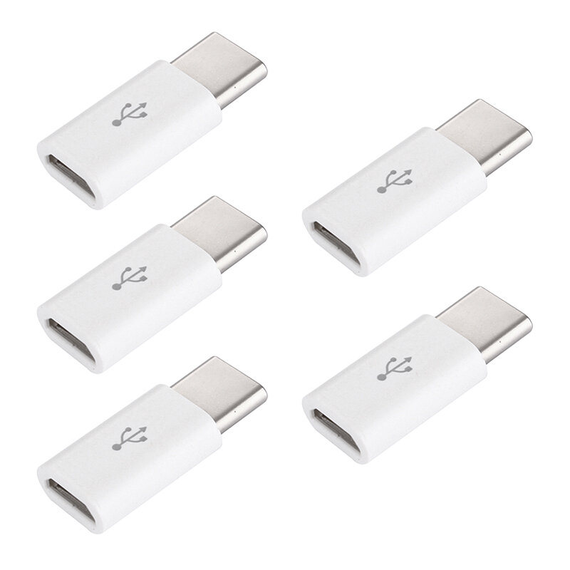 5 Buah Adaptor Ponsel USB Mikro Ke USB C Adaptor Konektor Microusb untuk Xiaomi Huawei Samsung Galaxy Adaptor USB 3.1 Tipe C