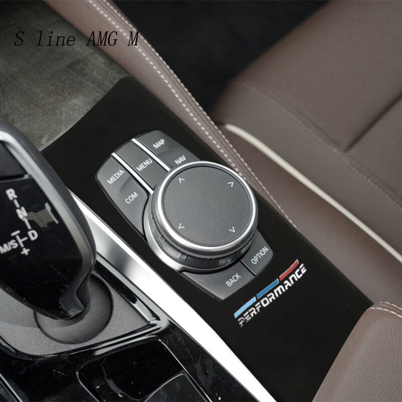 لوحة مع ملصقات وغطاء لسيارات BMW 5 Series ، G30 ، G38 ، من جلد الغزال ، ذاتية التعبئة ، ABS ، ماء ، ملصقات وشارات M