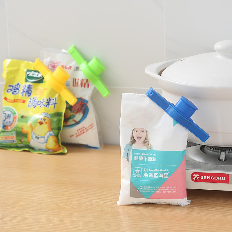 Zhang Ji-Clip de bolsa reutilizable para aperitivos, almacenamiento de alimentos frescos, sellado de cocina, Mini sellador al vacío, Clip de comida con boquilla de pulverización tipo tapa