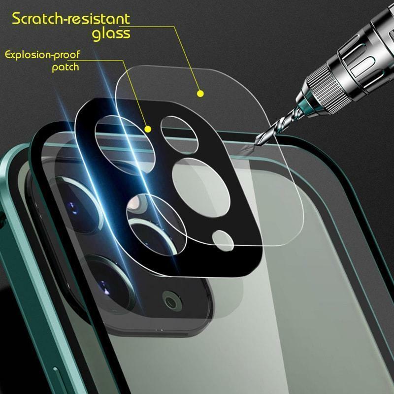 Funda con hebilla de doble cara para iPhone, carcasa de armadura híbrida a prueba de golpes para iPhone 11pro Max