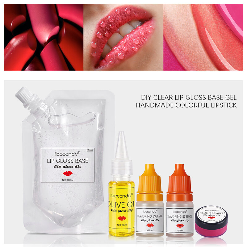 DIY Clear Lip Gloss Base Oil Not Sticky Moisturizing Lipgloss DIY Makeup Raw Material Gel Handmade Liquid Lipstick Cosmetics