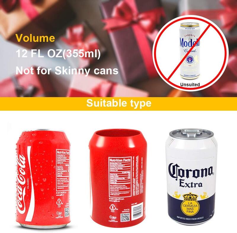 Silicone protector Hide a Beer Can Cover Hide Your Beverage Can Beer Can Sleeve Suitable for 12 oz 355ml Cans trick your colleag