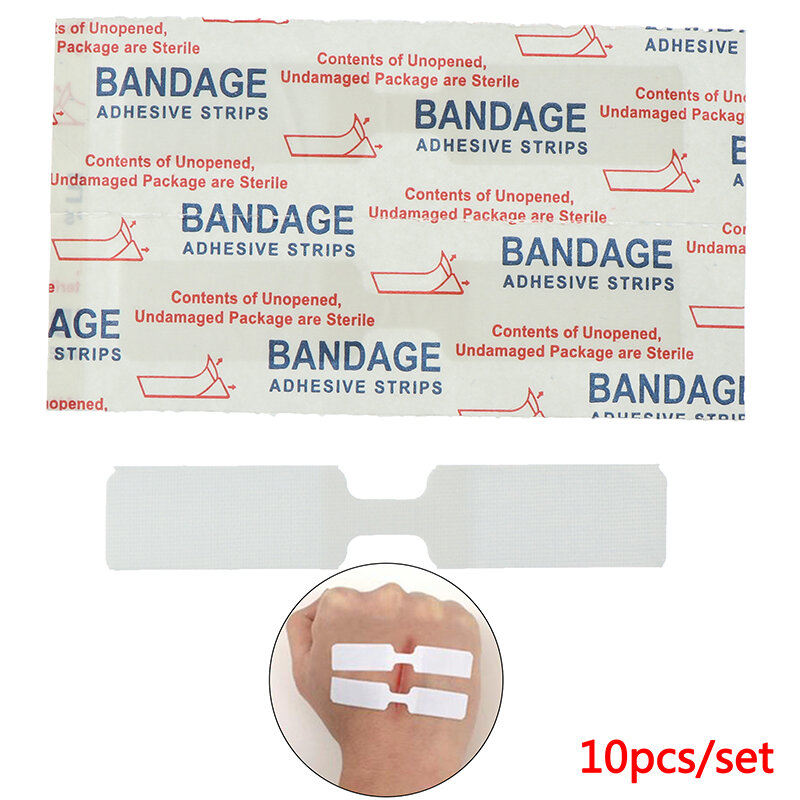Bandages adhésifs étanches 10 pièces/boîte 70x12mm, bande d'aide papillon, fermeture adhésive de la plaie, Kit d'urgence