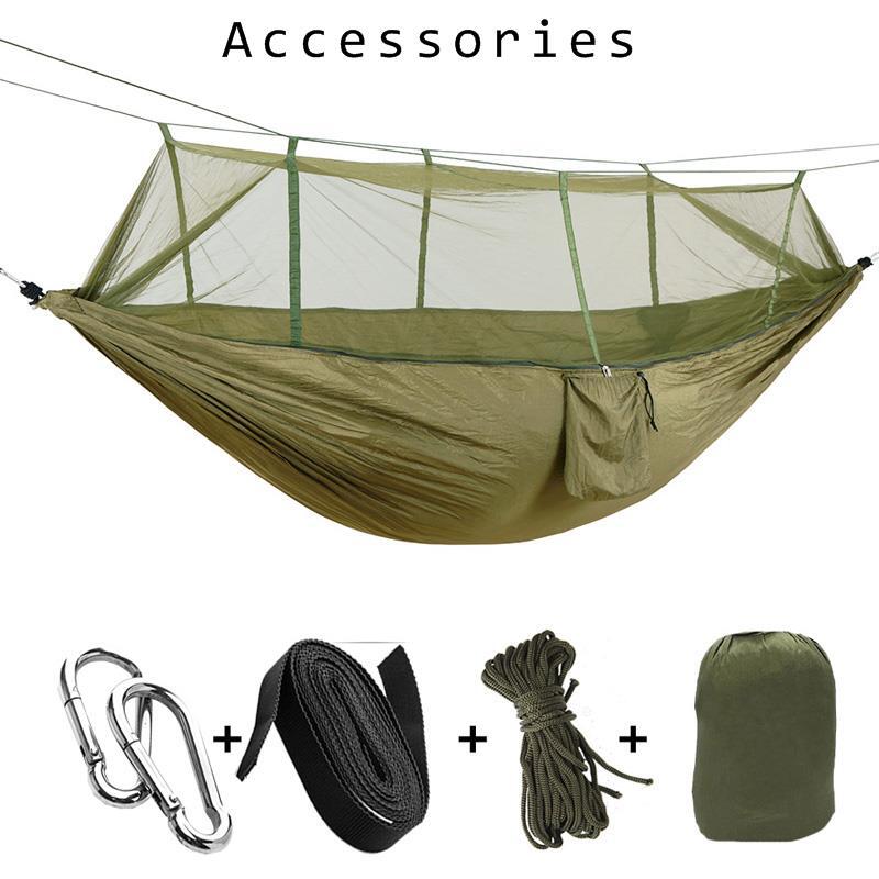 Cama de suspensão da tela do paraquedas da mobília exterior da rede do mosquito com balanço do sono da caça