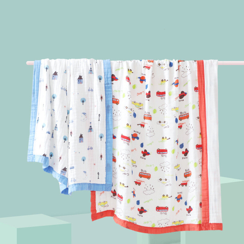 6-layer Muslin Swaddle Blankets Baby Swaddle Blanket Muslin Baby Blanket wrap for Baby Boys and Girls