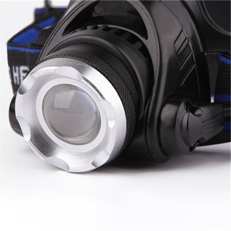 LED Headlight Light Aluminum Alloy Telescopic Zoomable Waterproof Adjustable Headlamp Elastic Headband Outdoor