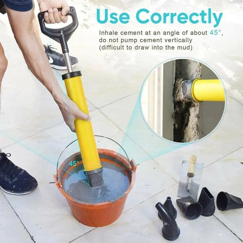 2021 New Caulking Cement Lime Pump Grouting Mortar With Tools Grout Applicator Filling Sprayer Nozzles 4 Y5D8