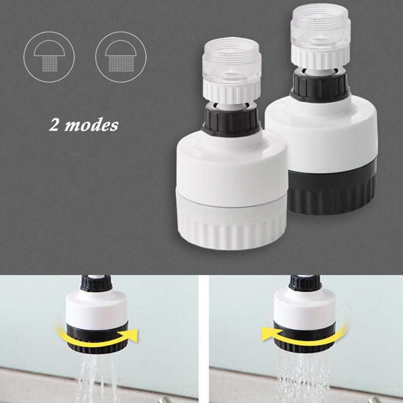 1 pçs torneira 2 modos 360 graus ajustável filtro de água difusor de poupança água bico torneira conector