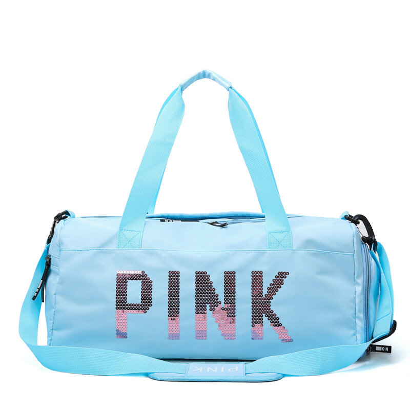 Różowe torby podróżne Duffel ramię Weekender torba podróżna dla kobiet, siłownia torba na siłownię Tote joga suche mokre separacja worki na buty