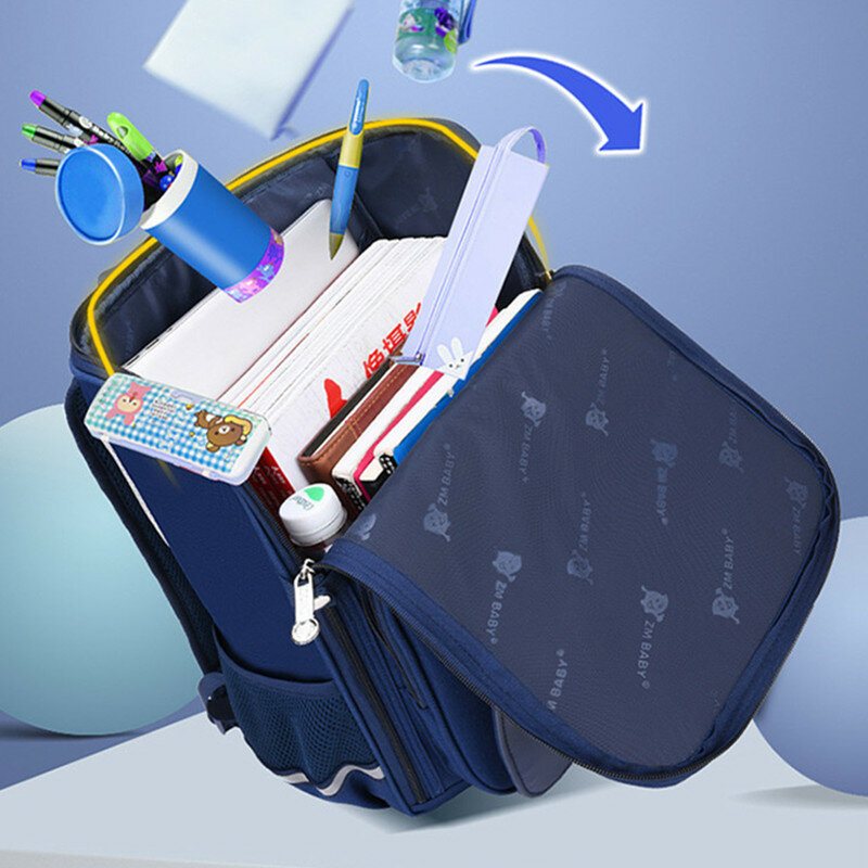Школьная сумка для девочек и мальчиков, школьная ортопедические рюкзаки с мультипликационным рисунком для начальной школы, портфель для ма...