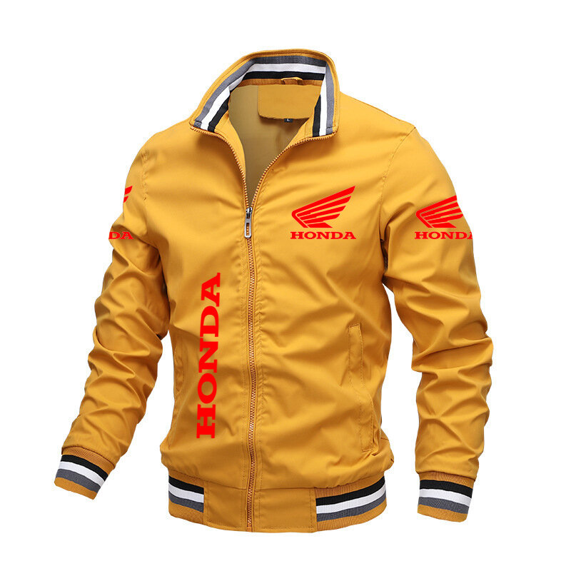 Motocicleta jaqueta do punk uniforme de beisebol dos homens casuais honda red wing jacket esportes casual americano vôo terno 4S workwear carro
