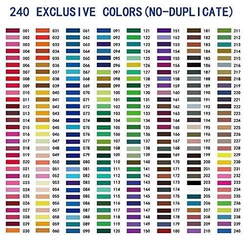 Kalour-Juego de lápices de colores para dibujo, suministros de Arte de pintura de plomo, 240