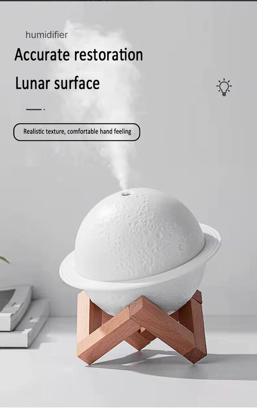 Humidificador de luz lunar recargable por USB, purificador de luz de Planeta de escritorio, romántico y hermoso cielo estrellado, gran oferta