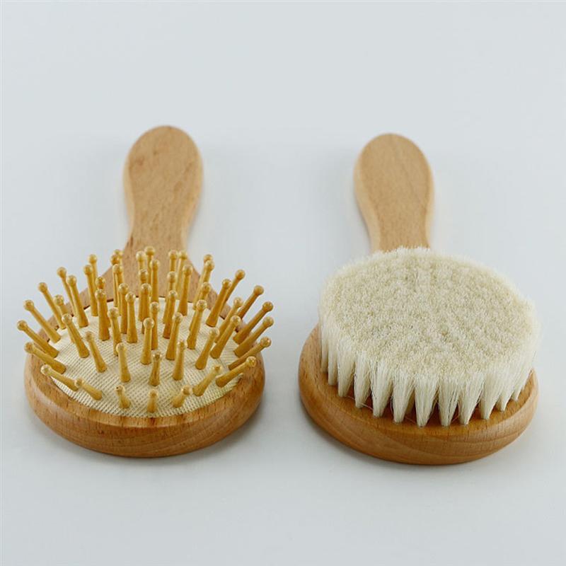 1Set doccia per neonati portatile pratica spazzola di lana con pettine spazzola da bagno per bambini