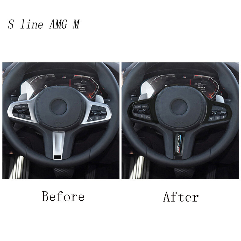 Telaio del volante per auto per coperture M Performance adesivi Trim per BMW serie 5 G30 X3 G01 X4 G02 X5 G05 X6 G06 decalcomanie interne
