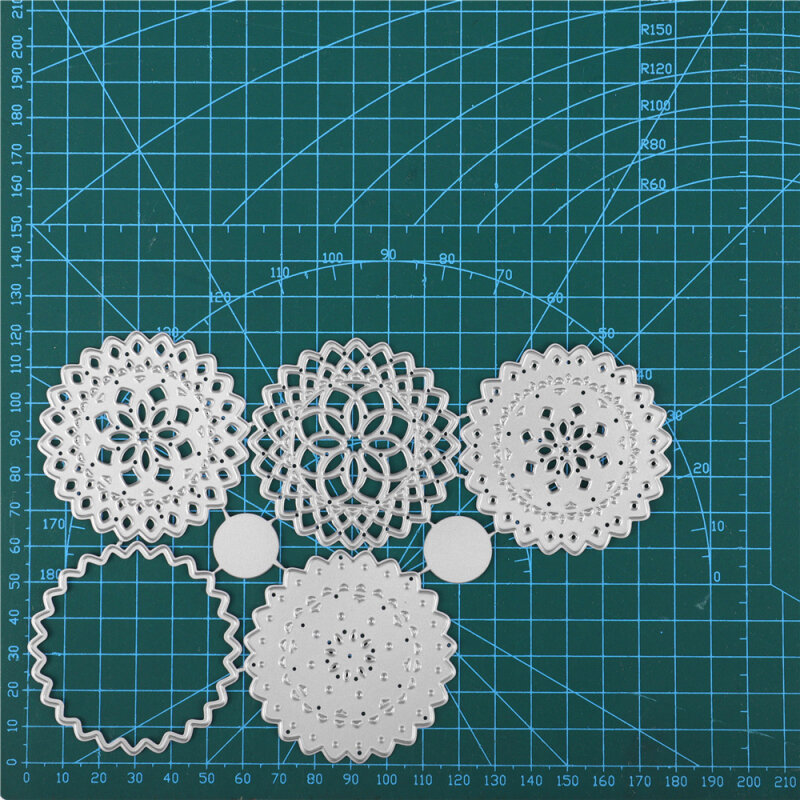InLoveArts Lace Edge Circle Frame Metal Cutting Die Stencils for DIY Scrapbooking Album Decorative Embossing Paper Cards Crafts