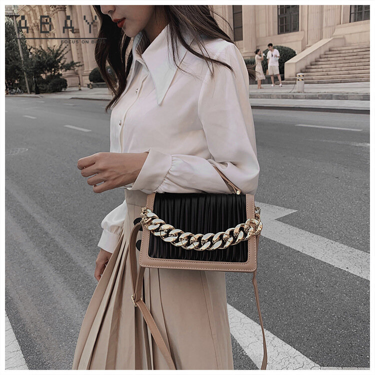 Женская сумка 2021, Высококачественная плиссированная кожаная дамская сумка через плечо, известная дизайнерская сумка-мессенджер, маленькая...