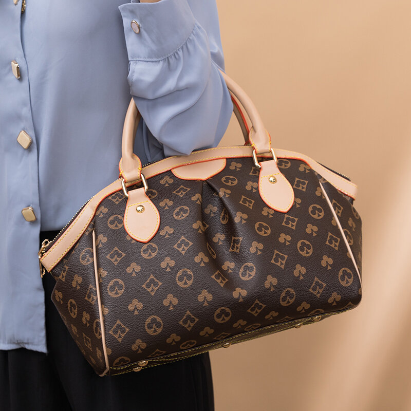 Bolsas de grife de luxo moda impressão grande marca de alta qualidade de couro bolsas femininas casual sacos de compras lado bonito