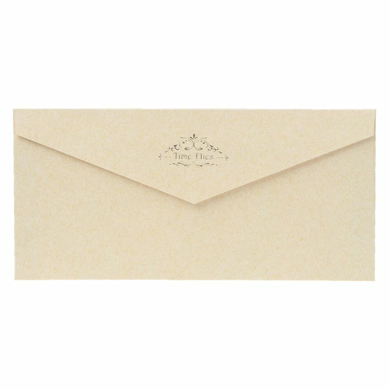 10 個レトロビンテージパターンクラフト紙封筒手紙グリーティングカード招待状