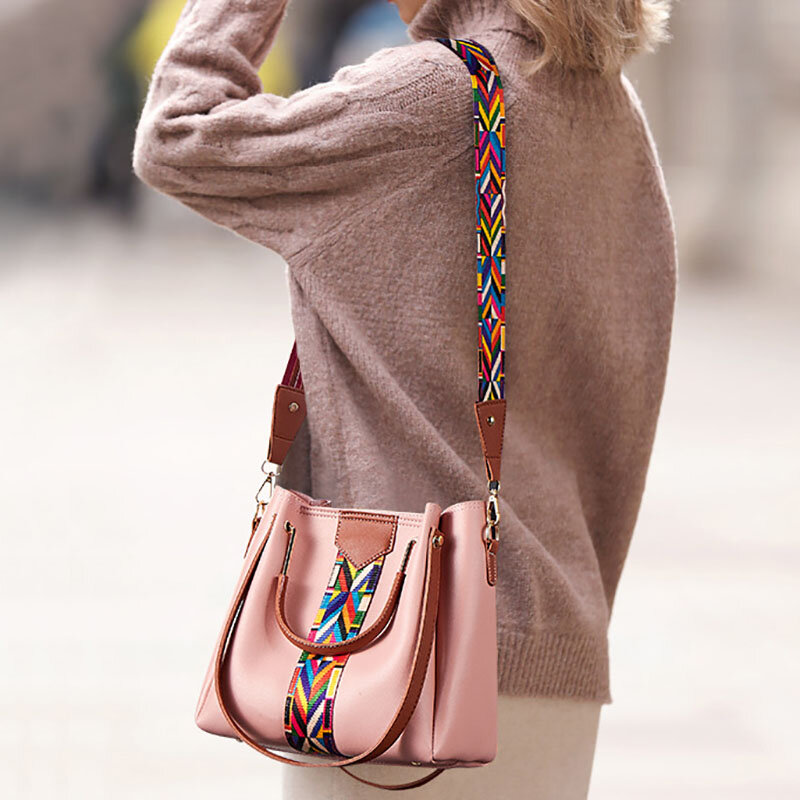 Bolsa feminina couro novo estilo, elegante bolsa de ombro para mãe e filho, bolsa carteiro, corrente quadrada, bolsa sling