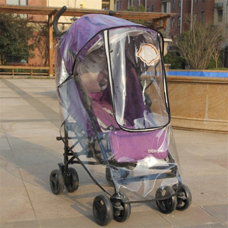 Универсальный чехол от дождя для детской коляски, прозрачный чехол от ветра и пыли для коляски