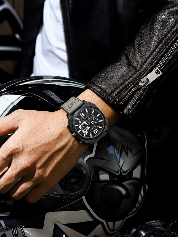 Marca superior de luxo relógios esportivos masculinos moda casual relógio de quartzo data militar relógio de pulso masculino relógio relogio curren 8398 presente
