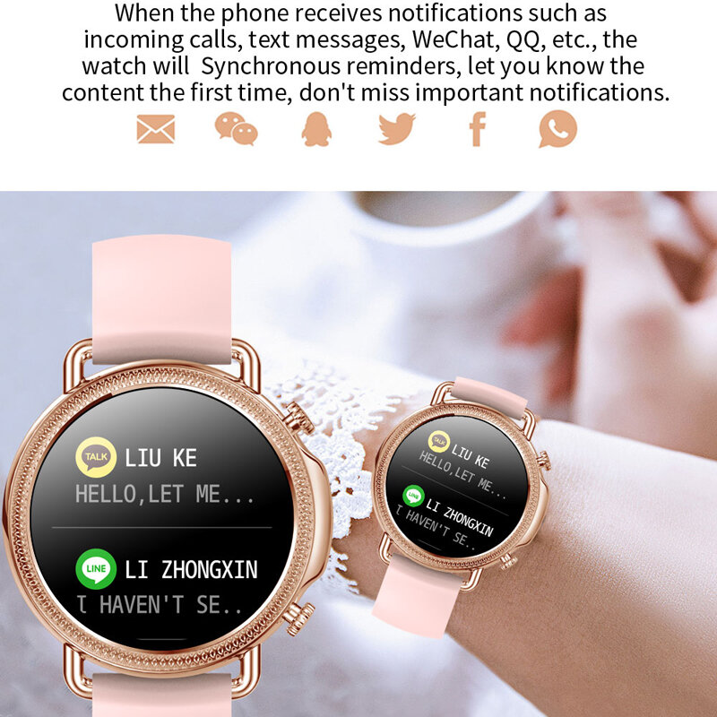 Rollstimi-reloj inteligente completamente táctil para hombre y mujer, pulsera impermeable IP67, Monitor de ritmo cardíaco y sueño, deportivo