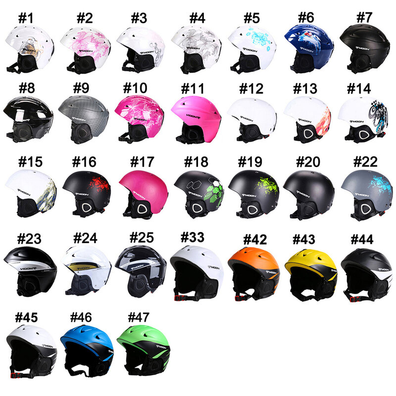 MOON 스키 헬멧 초경량 CE 인증 일체형 통기성 스케이트 보드 스키 스노우 보드 헬멧 크기 S/M/L/XL