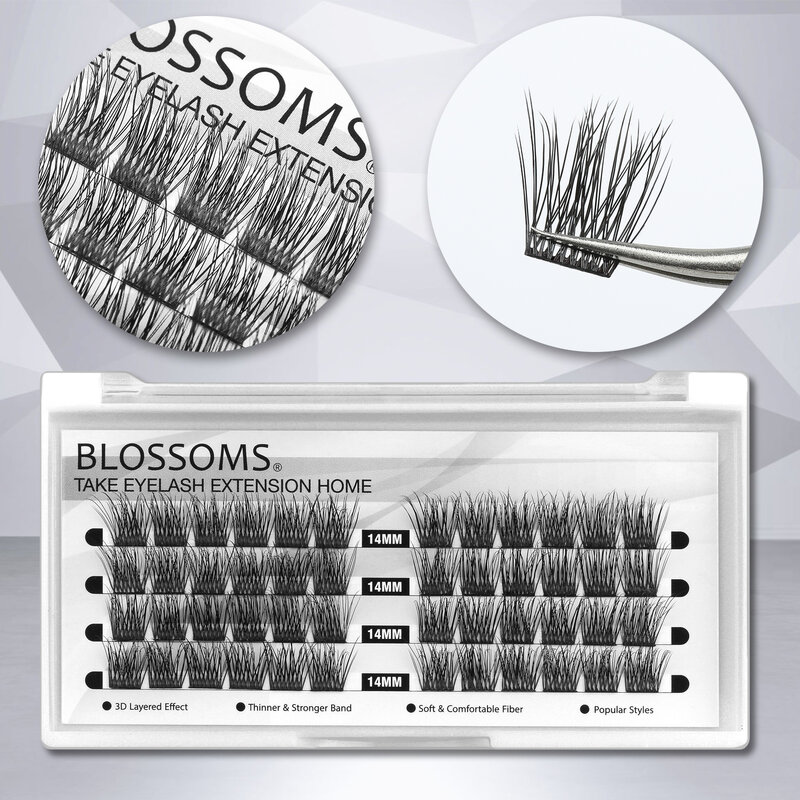 MUSELASH 속눈썹 클러스터 밍크 볼륨 속눈썹 수제 Nesura 속눈썹 꽃다발 de cils