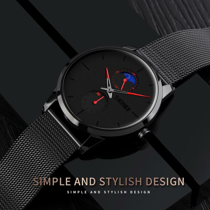 SKMEI-reloj de cuarzo de acero inoxidable para hombre, cronógrafo de negocios a la moda, resistente al agua, de pulsera de lujo, 2019