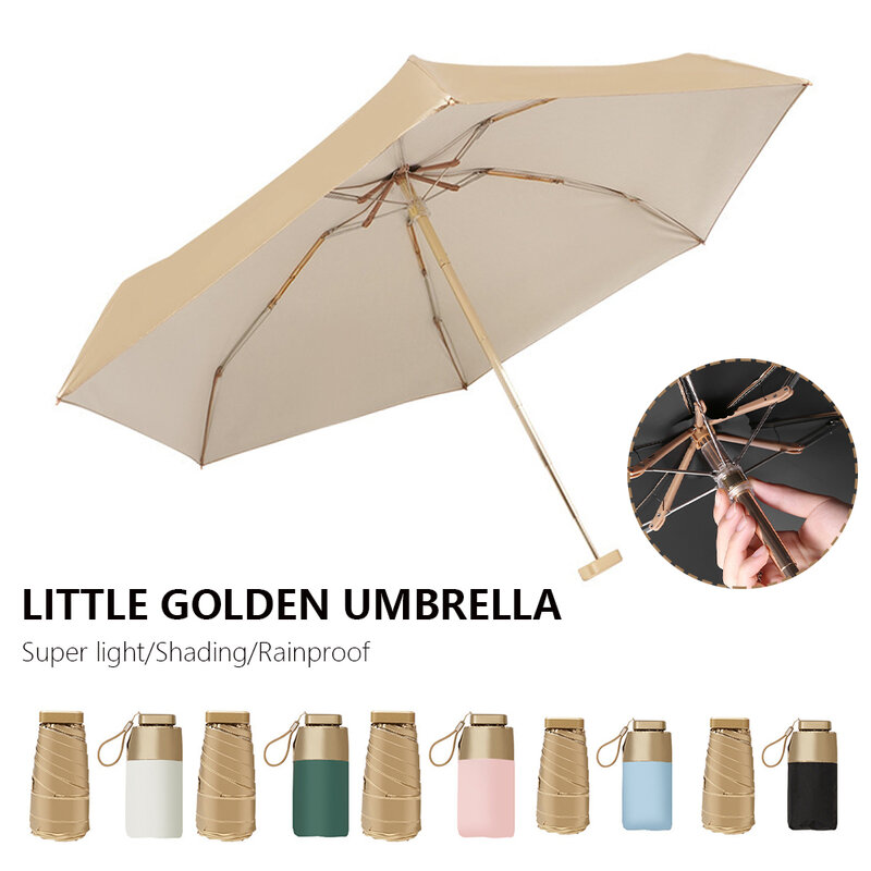 Mini พับร่มแบบพกพา Ultra-Light ร่ม Windproof Anti-UV กลางแจ้ง Sun & Rain ร่มของขวัญผู้หญิงใหม่ร้อน